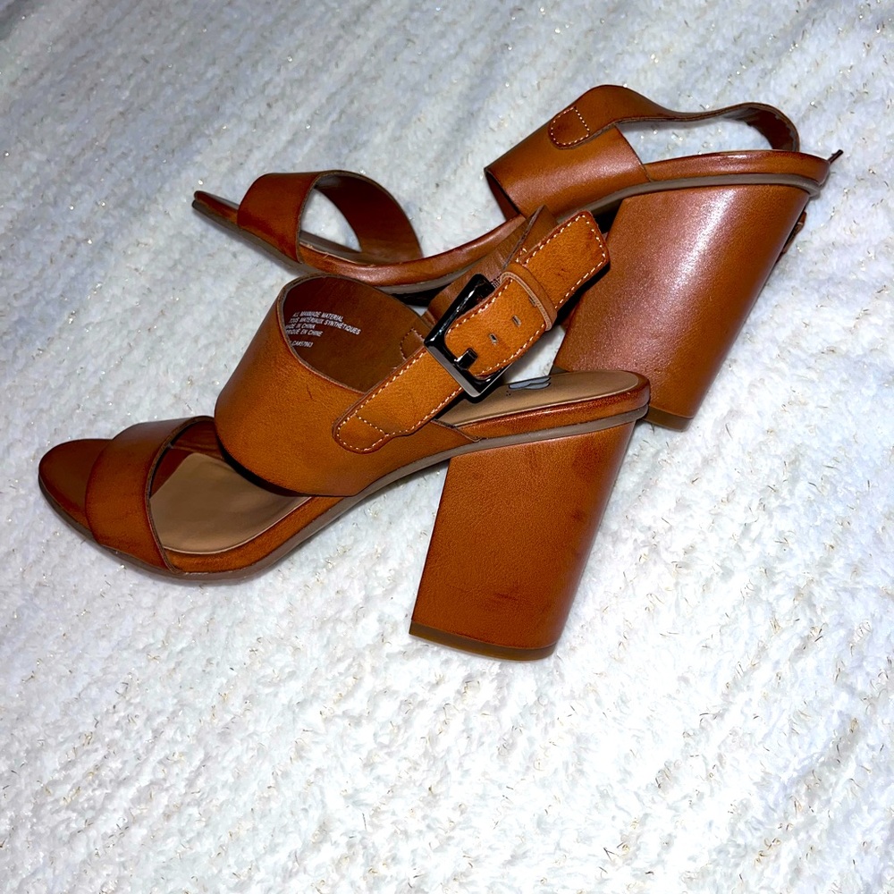 BP Brown Chunky Heal w/ Ankle Strap & Buckle